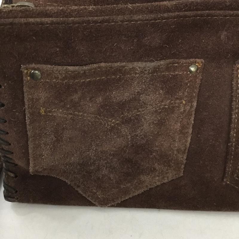 アナスイ ANNASUI ショルダーバッグ ショルダーバッグ スエード ロゴ、文字 茶 / ブラウン /  レディース USED 古着 中古 10151189