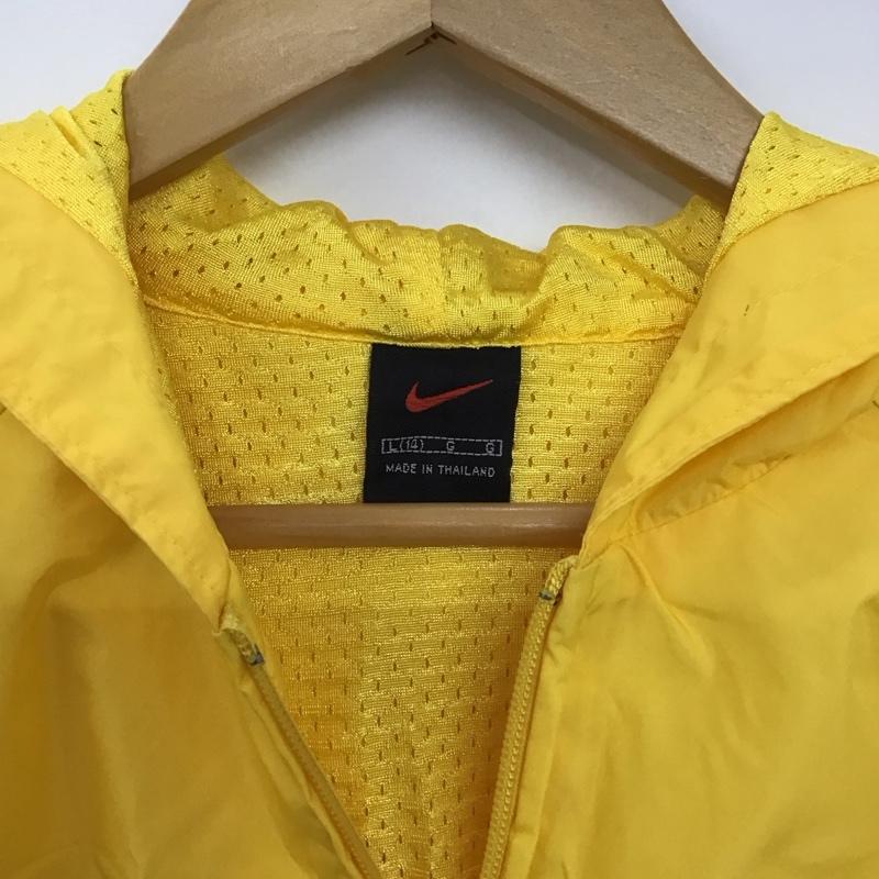 ナイキ NIKE ジャケット、上着 ジャンパー、ブルゾン 90s ジュニアサイズ L ロゴ、文字 黄 / イエロー /  ボーイズ USED 古着 中古 10151193