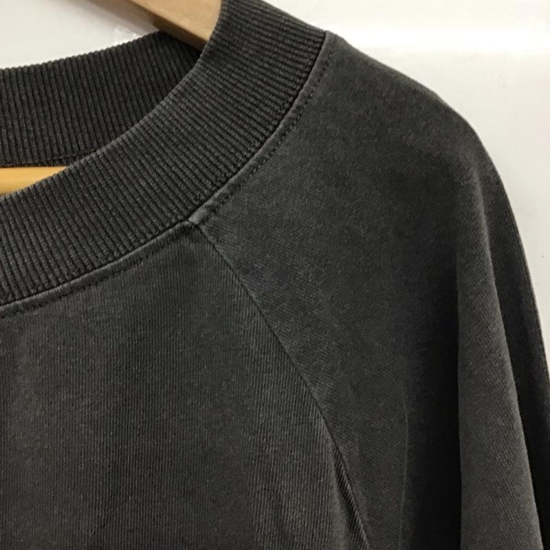 ショコラ フィネ ローブ chocol raffine robe カットソー 長袖 ピグメントボートネックプルオーバー タグ付 FREE 無地 チャコールグレー / チャコールグレー /  レディース USED 古着 中古 10151194