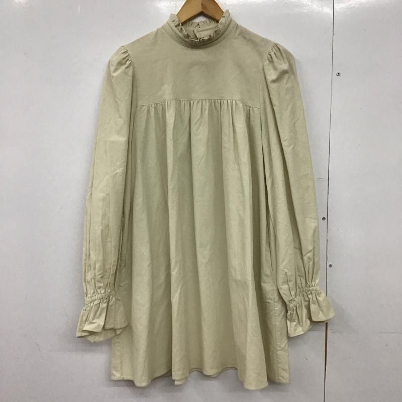 スライ SLY ワンピース ひざ丈スカート 030EAP30-3880 VOLUME FRILL OP 1 無地 アイボリー / アイボリー /  レディース USED 古着 中古 10151195