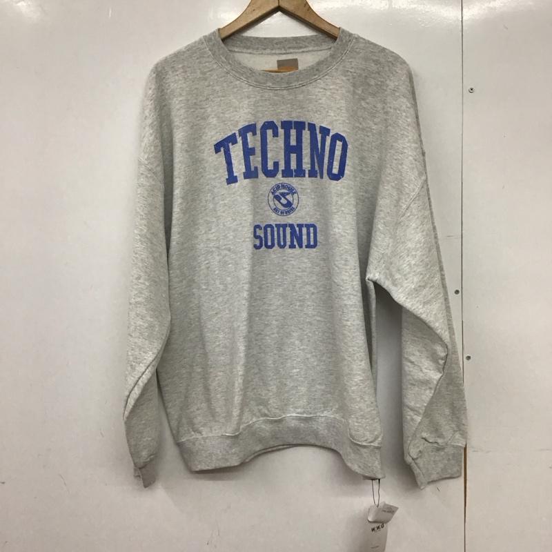 クーキー KOOKY N トレーナー 長袖 タグ付 FREE ロゴ、文字 X プリント 灰 / グレー /  レディース USED 古着 中古 10151198