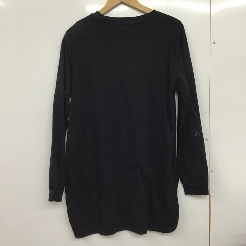 ブルーレーベル・クレストブリッジ BLUE LABEL CRESTBRIDGE カットソー 長袖 38 ロゴ、文字 X プリント 黒 / ブラック /  レディース USED 古着 中古 10151200