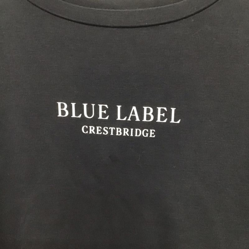 ブルーレーベル・クレストブリッジ BLUE LABEL CRESTBRIDGE カットソー 長袖 38 ロゴ、文字 X プリント 黒 / ブラック /  レディース USED 古着 中古 10151200