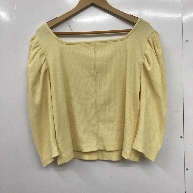 ダブルクローゼット w closet カーディガン 七分袖 FREE 無地 黄 / イエロー /  レディース USED 古着 中古 10151206