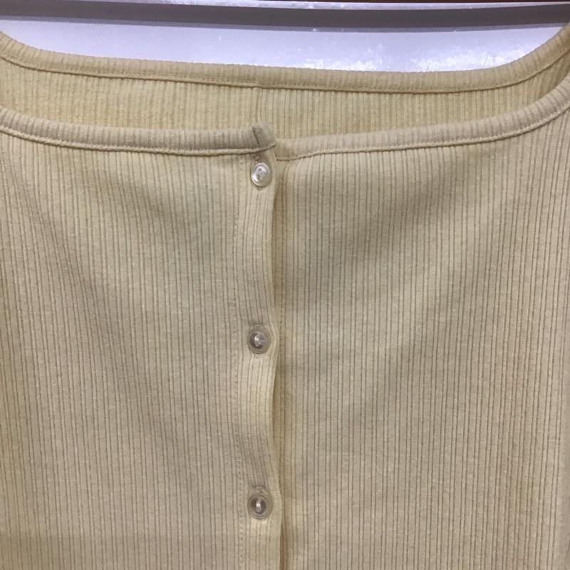 ダブルクローゼット w closet カーディガン 七分袖 FREE 無地 黄 / イエロー /  レディース USED 古着 中古 10151206