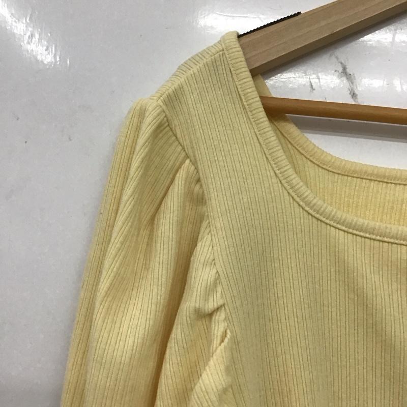 ダブルクローゼット w closet カーディガン 七分袖 FREE 無地 黄 / イエロー /  レディース USED 古着 中古 10151206