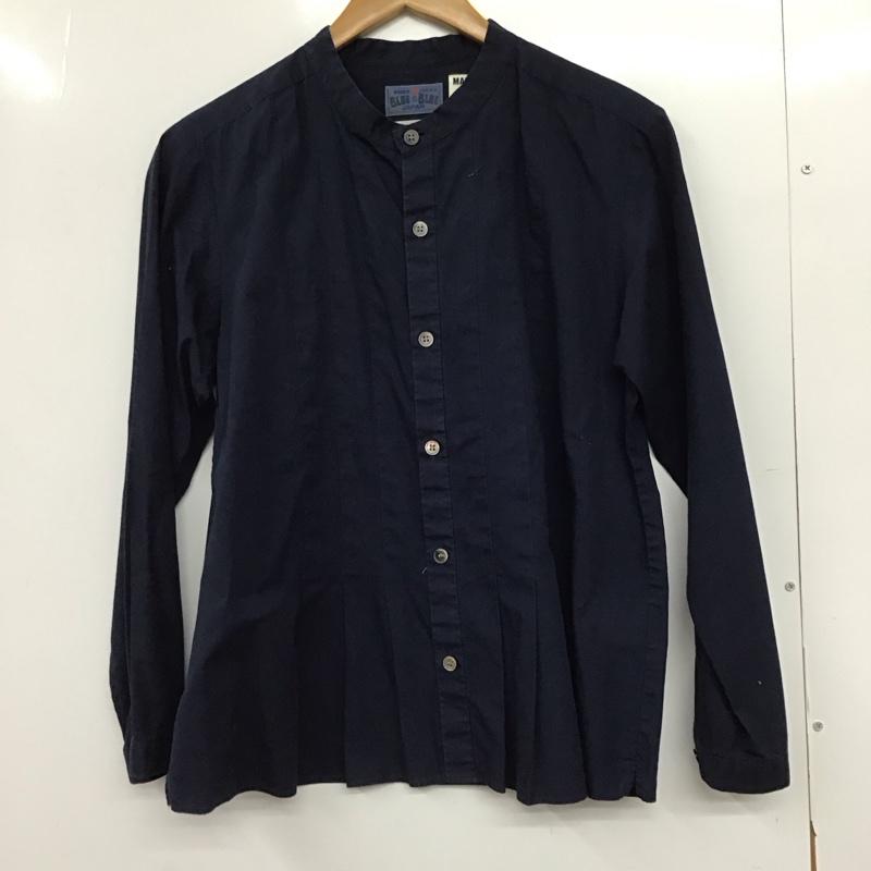 ブルーブルー BLUE BLUE シャツ、ブラウス 長袖 M 無地 紺 / ネイビー /  レディース USED 古着 中古 10151207