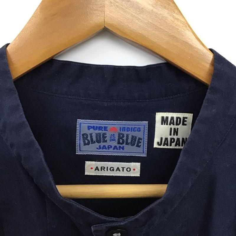 ブルーブルー BLUE BLUE シャツ、ブラウス 長袖 M 無地 紺 / ネイビー /  レディース USED 古着 中古 10151207