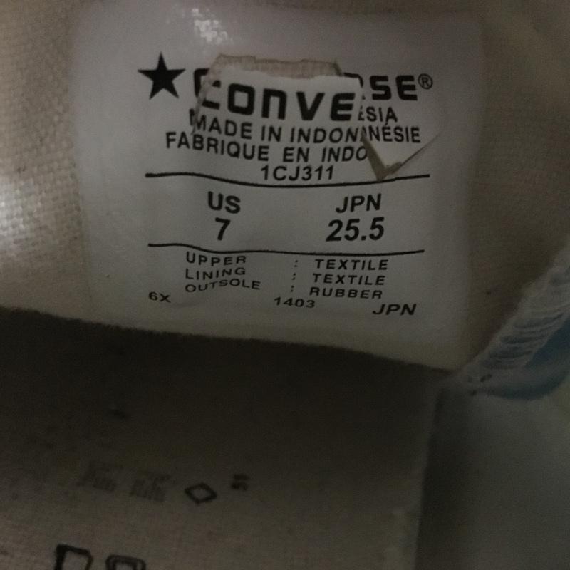 コンバース CONVERSE スニーカー スニーカー 1CJ311 タイダイ OC HI 25.5cm 25.5cm ロゴ、文字 水色 / ライトブルー /  メンズ USED 古着 中古 10151211