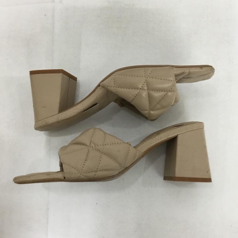ザラ ZARA ミュール ミュール 2309 810 098 キルティング サンダル EU38 無地 ベージュ / ベージュ /  レディース USED 古着 中古 10151214