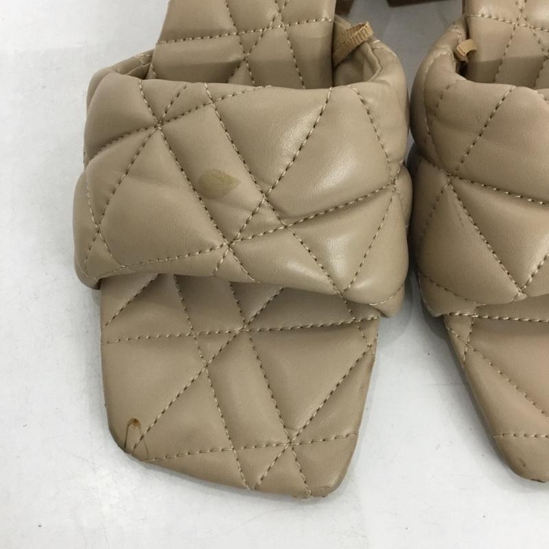 ザラ ZARA ミュール ミュール 2309 810 098 キルティング サンダル EU38 無地 ベージュ / ベージュ /  レディース USED 古着 中古 10151214