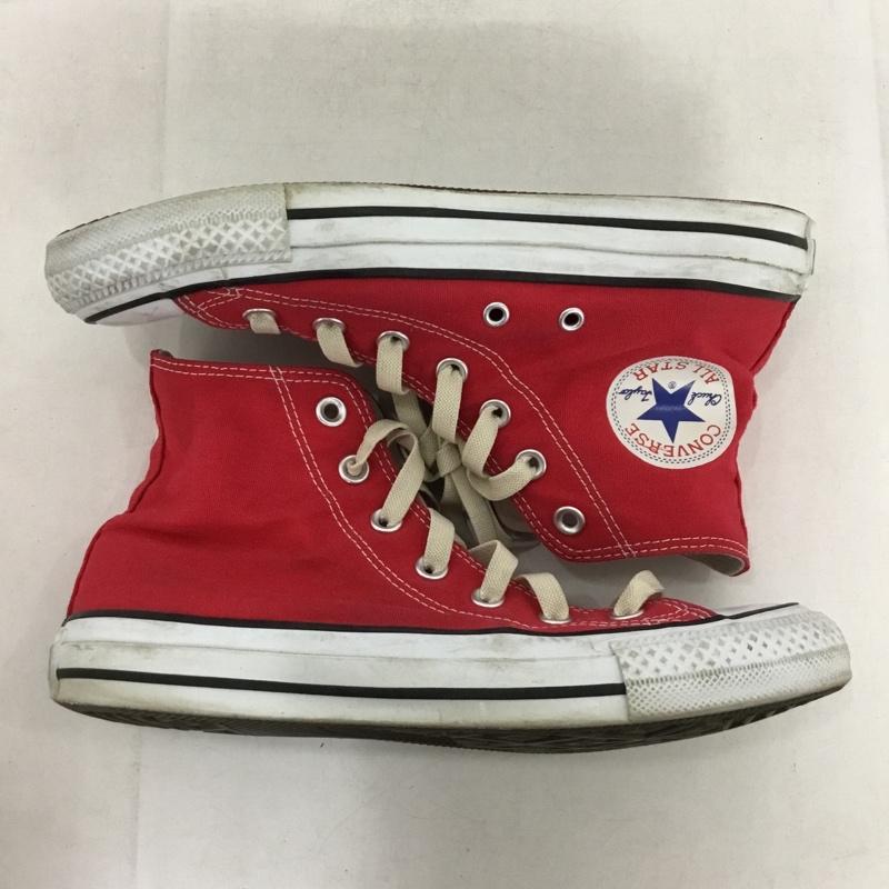 コンバース CONVERSE スニーカー スニーカー ハイカット 24.5cm 24.5cm ロゴ、文字 赤 / レッド /  レディース USED 古着 中古 10151217