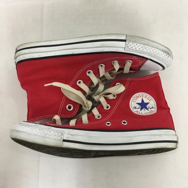 コンバース CONVERSE スニーカー スニーカー ハイカット 24.5cm 24.5cm ロゴ、文字 赤 / レッド /  レディース USED 古着 中古 10151217
