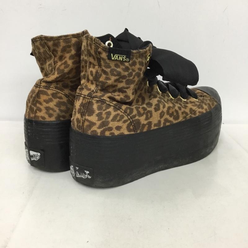 バンズ VANS スニーカー スニーカー V66VIVI 厚底スニーカー リボン ViVi 24.5cm ハイカット 24.5cm ヒョウ柄・レオパード柄 茶 / ブラウン / X 黒 / ブラック /  レディース USED 古着 中古 10151219