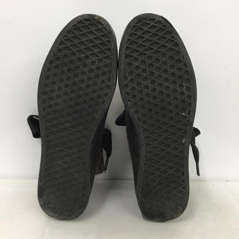 バンズ VANS スニーカー スニーカー V66VIVI 厚底スニーカー リボン ViVi 24.5cm ハイカット 24.5cm ヒョウ柄・レオパード柄 茶 / ブラウン / X 黒 / ブラック /  レディース USED 古着 中古 10151219