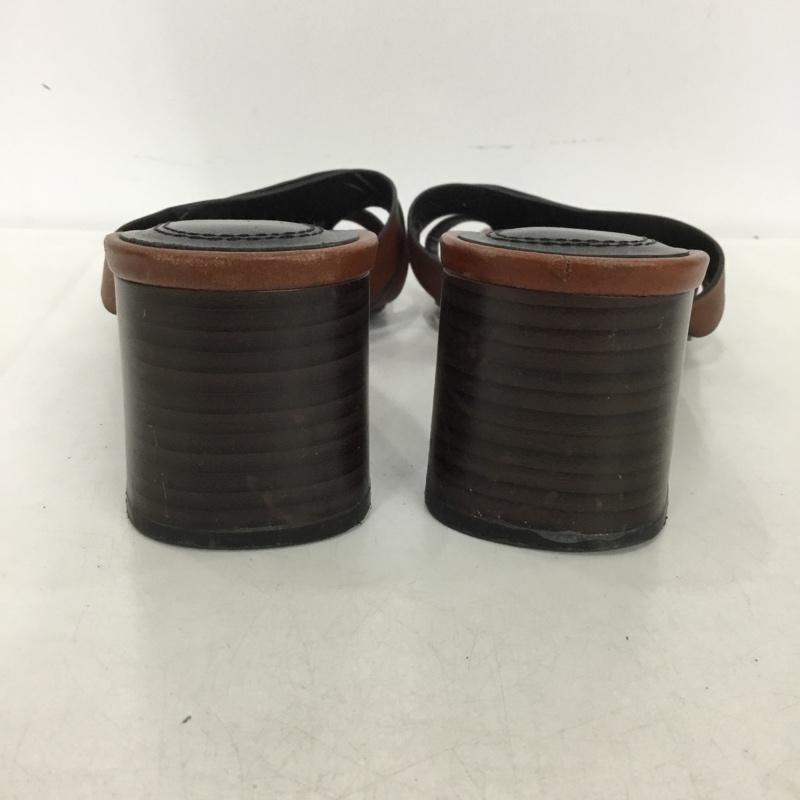 ザラ ZARA サンダル サンダル 1310 110 105 ミュール スクエアトゥ EU38 無地 茶 / ブラウン /  レディース USED 古着 中古 10151221