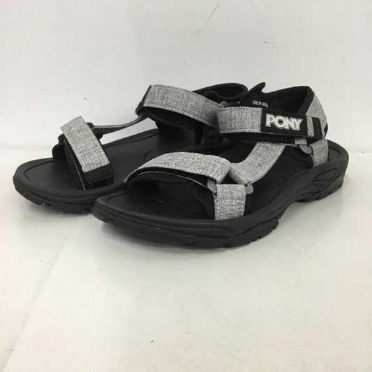 ポニー PONY サンダル サンダル PY-18150 スポーツサンダル M ロゴ、文字 黒 / ブラック / X 灰 / グレー /  レディース USED 古着 中古 10151223