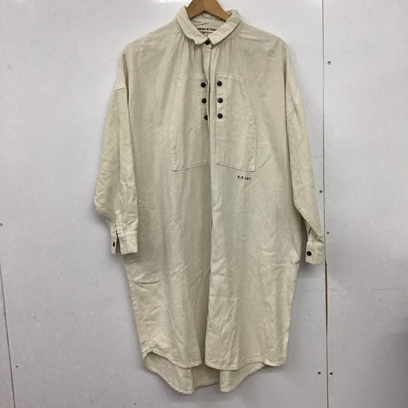 カケラ&トランクイル KAKELA&TRANQUIL ワンピース ひざ丈スカート FREE 無地 オフホワイト / オフホワイト /  レディース USED 古着 中古 10151230