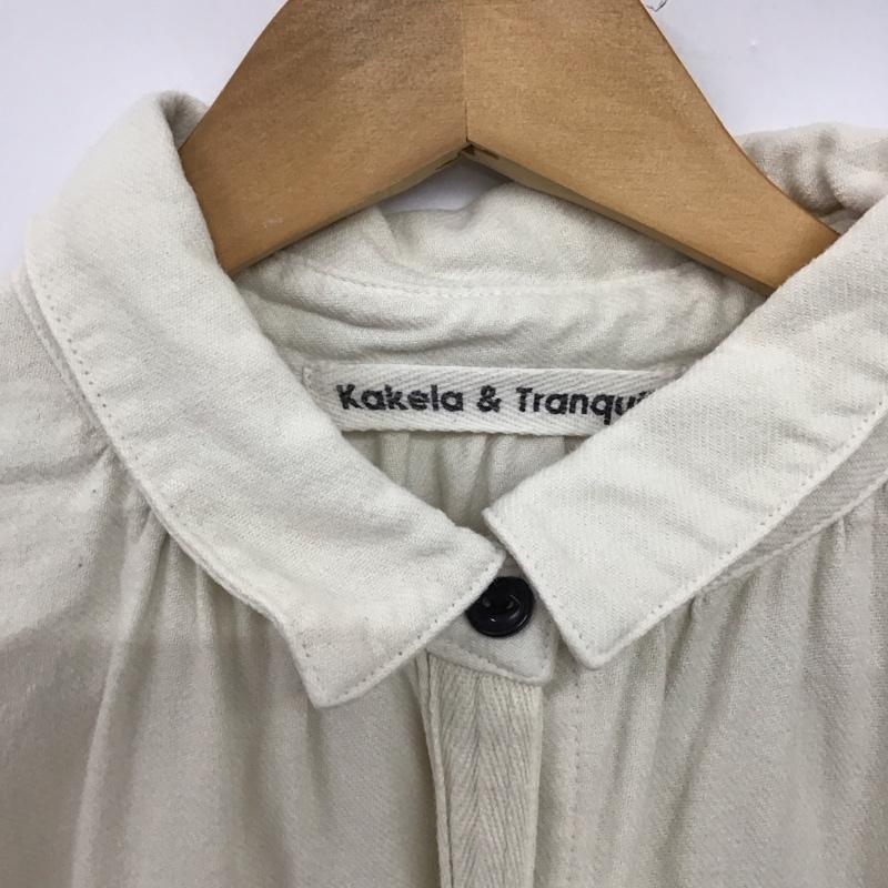カケラ&トランクイル KAKELA&TRANQUIL ワンピース ひざ丈スカート FREE 無地 オフホワイト / オフホワイト /  レディース USED 古着 中古 10151230