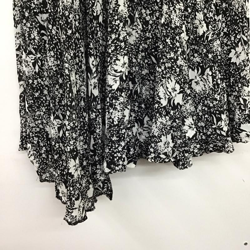 フレイ アイディー FRAY I.D スカート ロングスカート FWFS181077 ギャザーフレアスカート 0 総柄 黒 / ブラック /  レディース USED 古着 中古 10151232