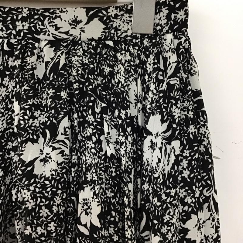 フレイ アイディー FRAY I.D スカート ロングスカート FWFS181077 ギャザーフレアスカート 0 総柄 黒 / ブラック /  レディース USED 古着 中古 10151232