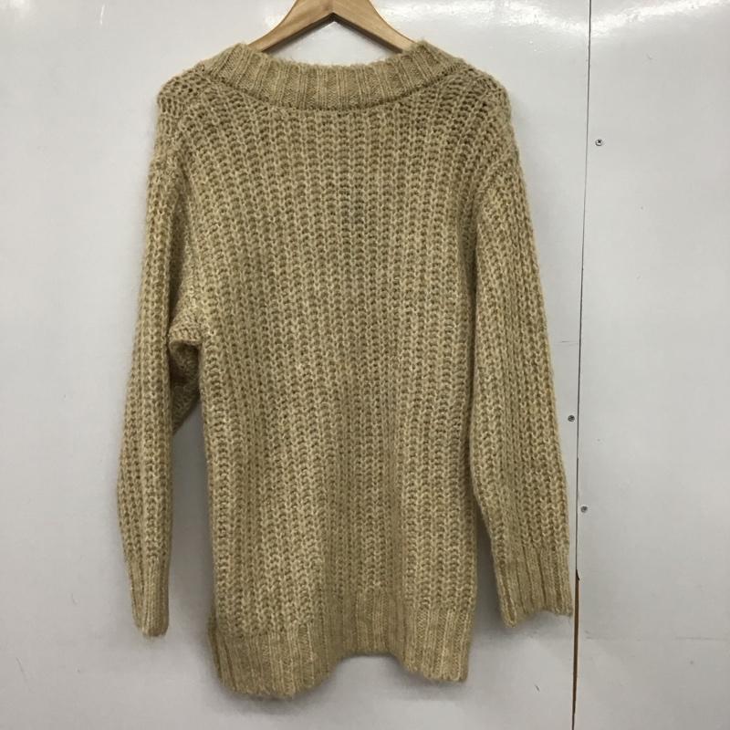 エモダ EMODA ニット、セーター 長袖 042352631301 バルキールーズVニット タグ付 FREE 無地 ベージュ / ベージュ /  レディース USED 古着 中古 10151244