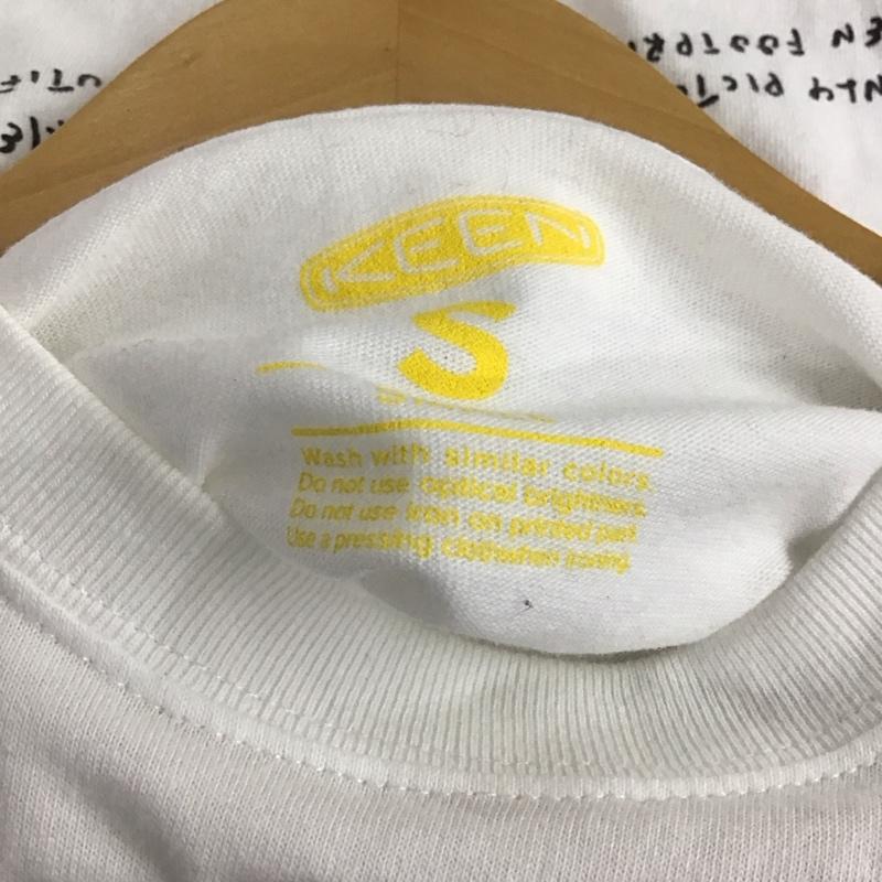 キーン KEEN Tシャツ 半袖 S ロゴ、文字 X プリント 白 / ホワイト /  レディース USED 古着 中古 10151245