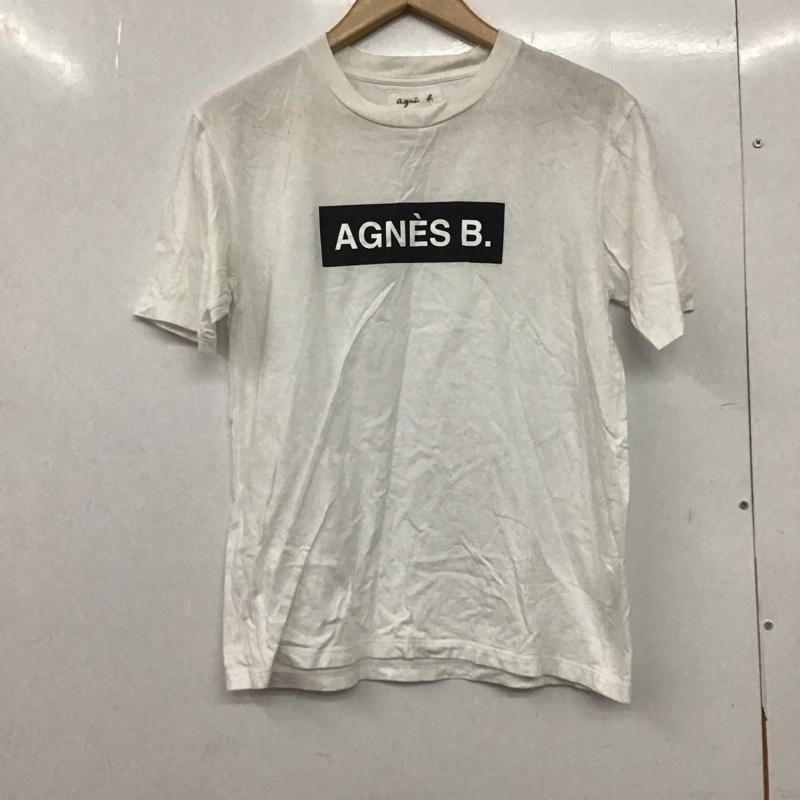 アニエス・ベー agnes b. Tシャツ 半袖 ADAM ET ROPE M ロゴ、文字 X プリント 白 / ホワイト /  レディース USED 古着 中古 10151246