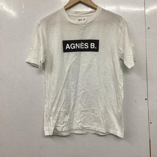 アニエス・ベー agnes b. Tシャツ 半袖 ADAM ET ROPE M ロゴ、文字 X プリント 白 / ホワイト /  レディース USED 古着 中古 10151246