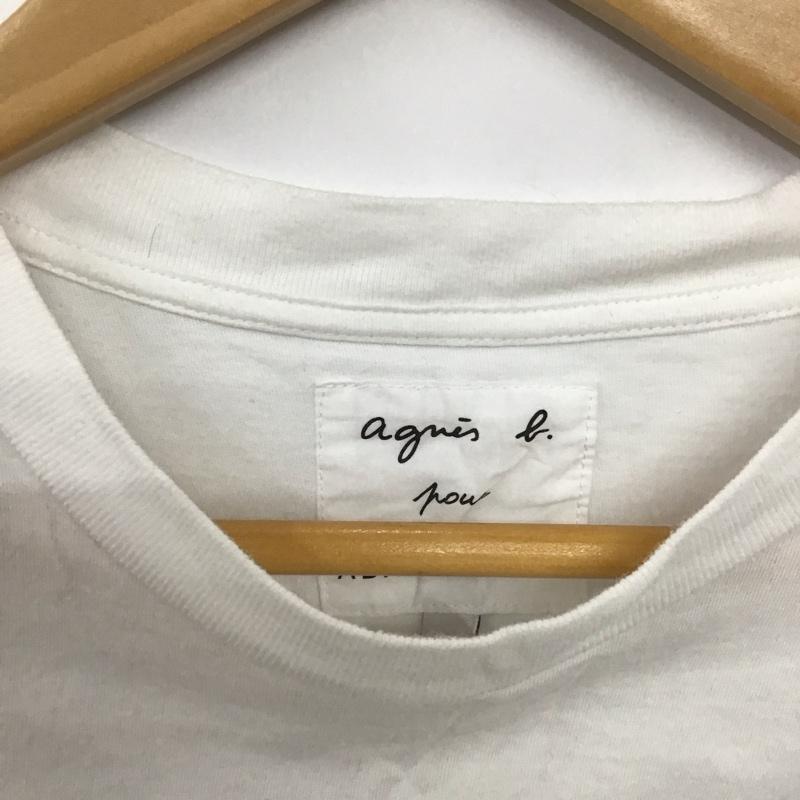 アニエス・ベー agnes b. Tシャツ 半袖 ADAM ET ROPE M ロゴ、文字 X プリント 白 / ホワイト /  レディース USED 古着 中古 10151246