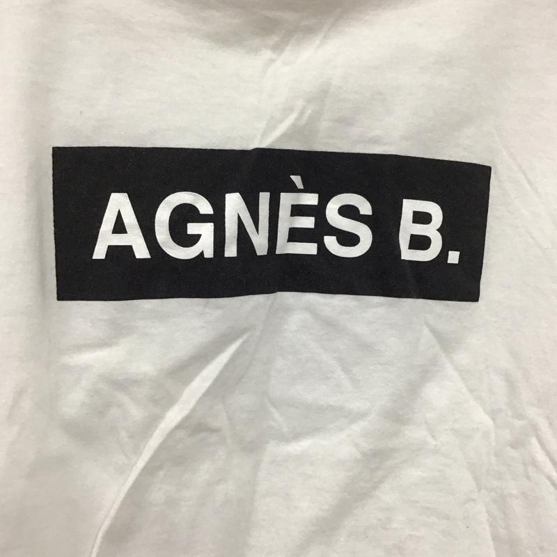アニエス・ベー agnes b. Tシャツ 半袖 ADAM ET ROPE M ロゴ、文字 X プリント 白 / ホワイト /  レディース USED 古着 中古 10151246