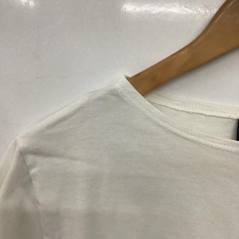 セントジェームス SAINT JAMES Tシャツ 七分袖 ボーダー柄 白 / ホワイト / X 黒 / ブラック /  レディース USED 古着 中古 10151248