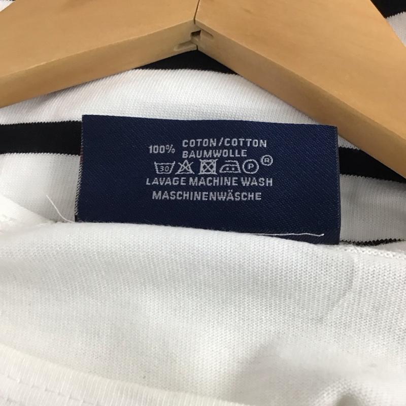 セントジェームス SAINT JAMES Tシャツ 七分袖 ボーダー柄 白 / ホワイト / X 黒 / ブラック /  レディース USED 古着 中古 10151248