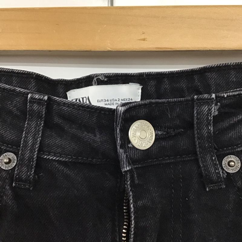 ザラ ZARA パンツ デニム、ジーンズ 34 無地 黒 / ブラック /  レディース USED 古着 中古 10151253