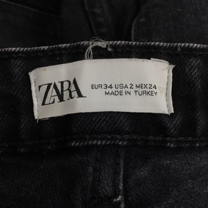 ザラ ZARA パンツ デニム、ジーンズ 34 無地 黒 / ブラック /  レディース USED 古着 中古 10151253
