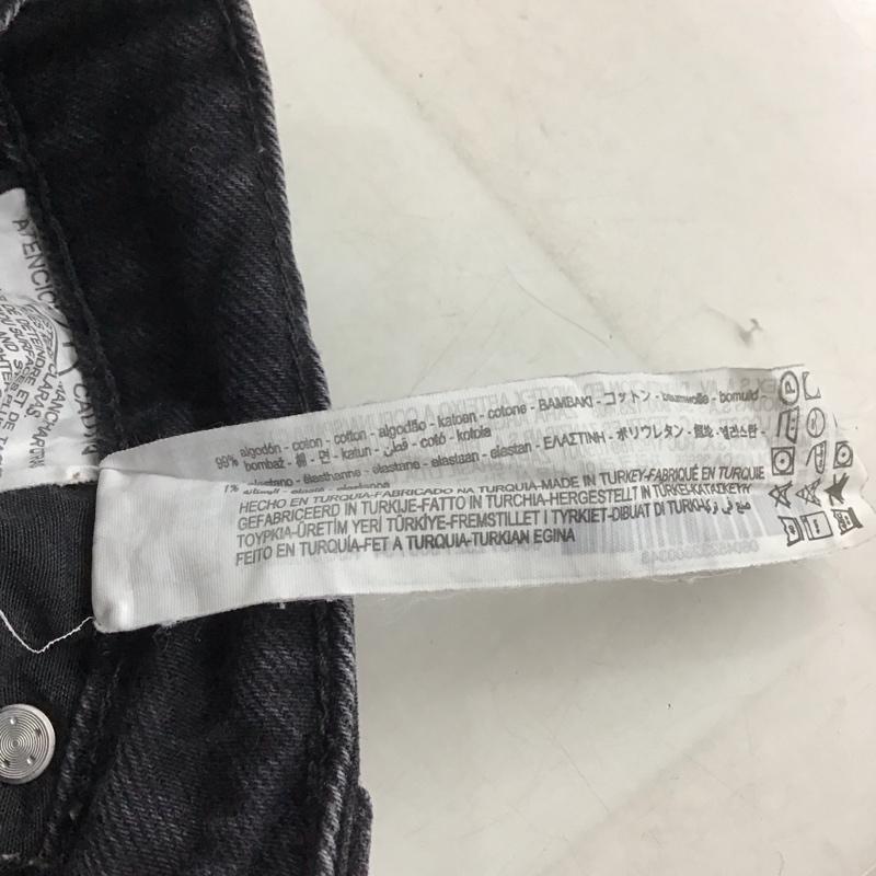 ザラ ZARA パンツ デニム、ジーンズ 34 無地 黒 / ブラック /  レディース USED 古着 中古 10151253