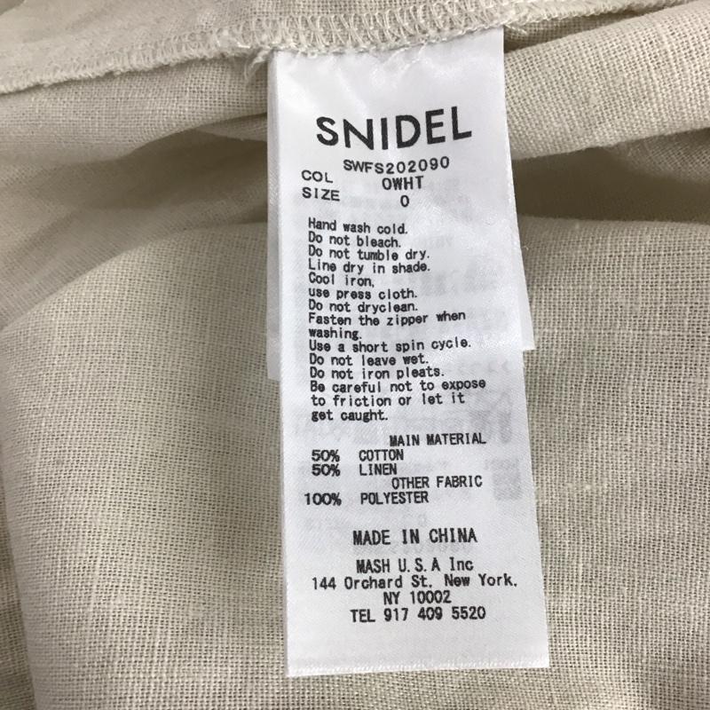スナイデル SNIDEL スカート ロングスカート SWFS202090 スイッチングスカート 0 無地 オフホワイト / オフホワイト /  レディース USED 古着 中古 10151254