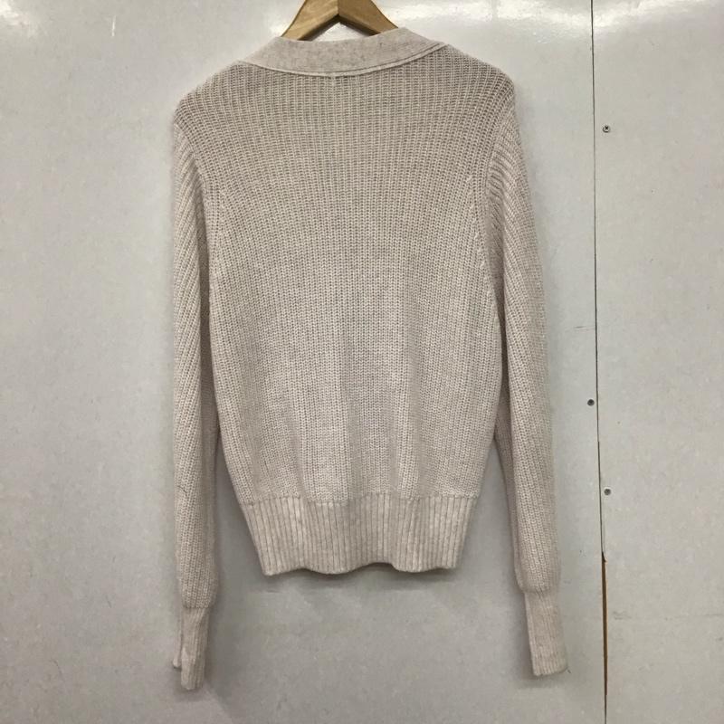 グリーンレーベルリラクシング green label relaxing カーディガン 長袖 3628-136-0854 ミックスカラーアゼVネック 無地 桃 / ピンク /  レディース USED 古着 中古 10151261