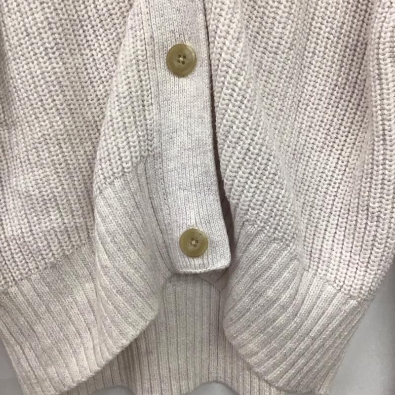 グリーンレーベルリラクシング green label relaxing カーディガン 長袖 3628-136-0854 ミックスカラーアゼVネック 無地 桃 / ピンク /  レディース USED 古着 中古 10151261