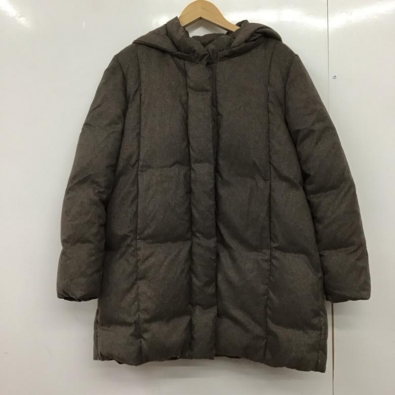 スタディオクリップ studio CLIP コート ダウンコート L 無地 茶 / ブラウン /  レディース USED 古着 中古 10151273