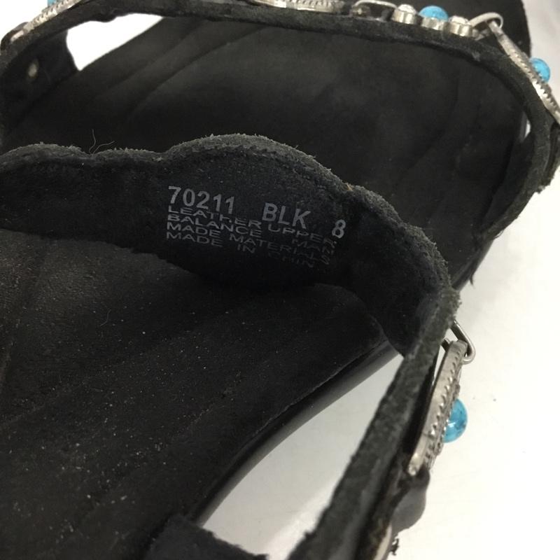 ミネトンカ Minnetonka サンダル サンダル 70211 コンチョ ウエッジソールサンダル 8 無地 黒 / ブラック /  レディース USED 古着 中古 10151275