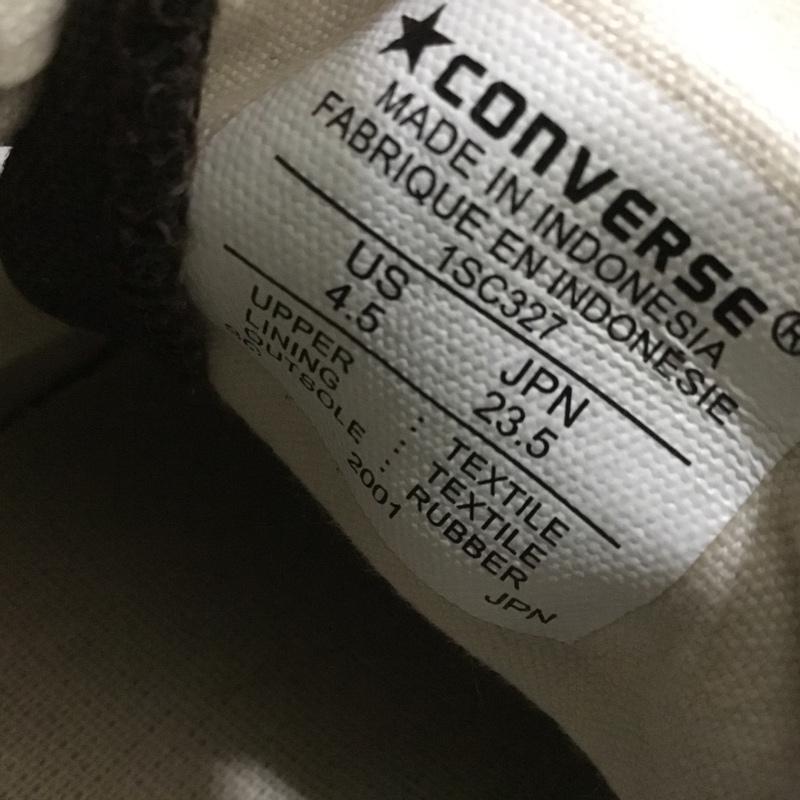 コンバース CONVERSE スニーカー スニーカー 1SC327 ALL STAR US COLORS HI 23.5cm 23.5cm ロゴ、文字 チャコールグレー / チャコールグレー /  レディース USED 古着 中古 10151276
