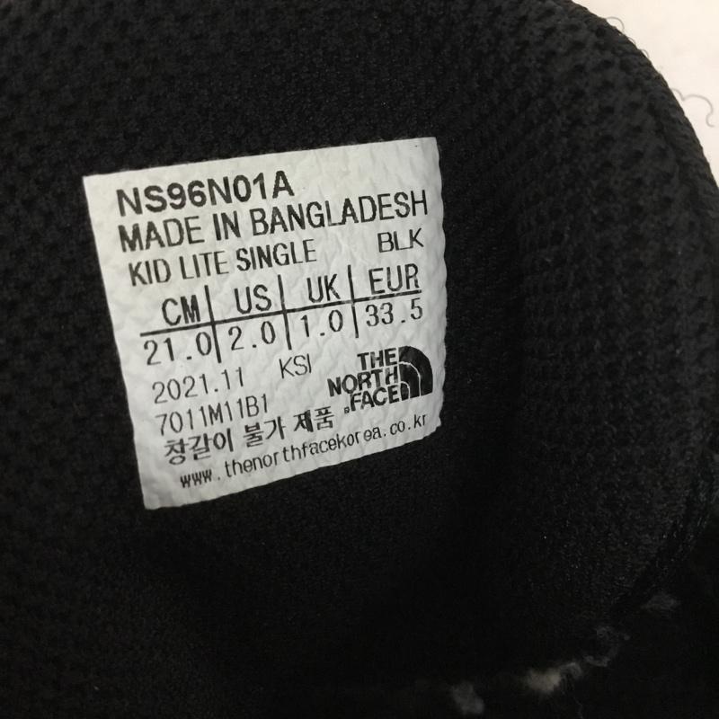 ザノースフェイス THE NORTH FACE シューズ シューズ NS96N01A KID LITE SINGLE キッズ 21cm スニーカー 21.0cm ロゴ、文字 黒 / ブラック /  ボーイズ USED 古着 中古 10151282