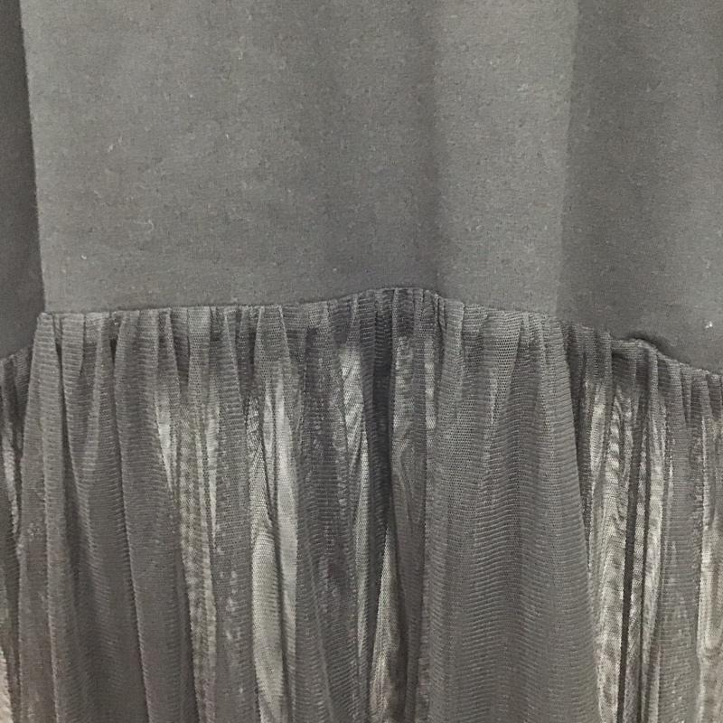 ザラウーマン ZARA WOMAN ワンピース ロングスカート スウェット チュール S 無地 黒 / ブラック /  レディース USED 古着 中古 10151286