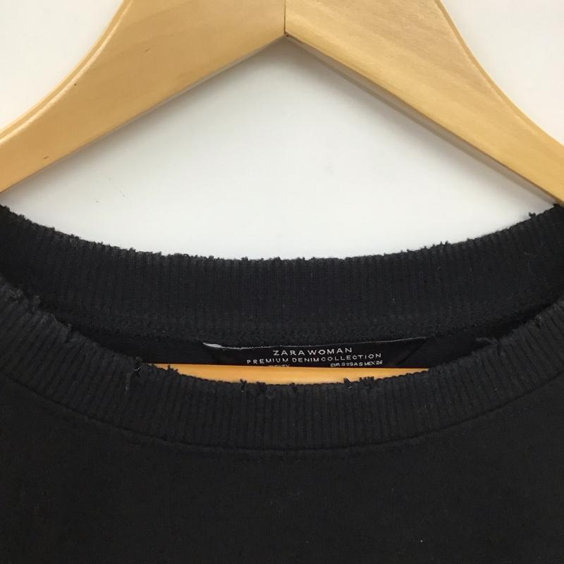 ザラウーマン ZARA WOMAN ワンピース ロングスカート スウェット チュール S 無地 黒 / ブラック /  レディース USED 古着 中古 10151286