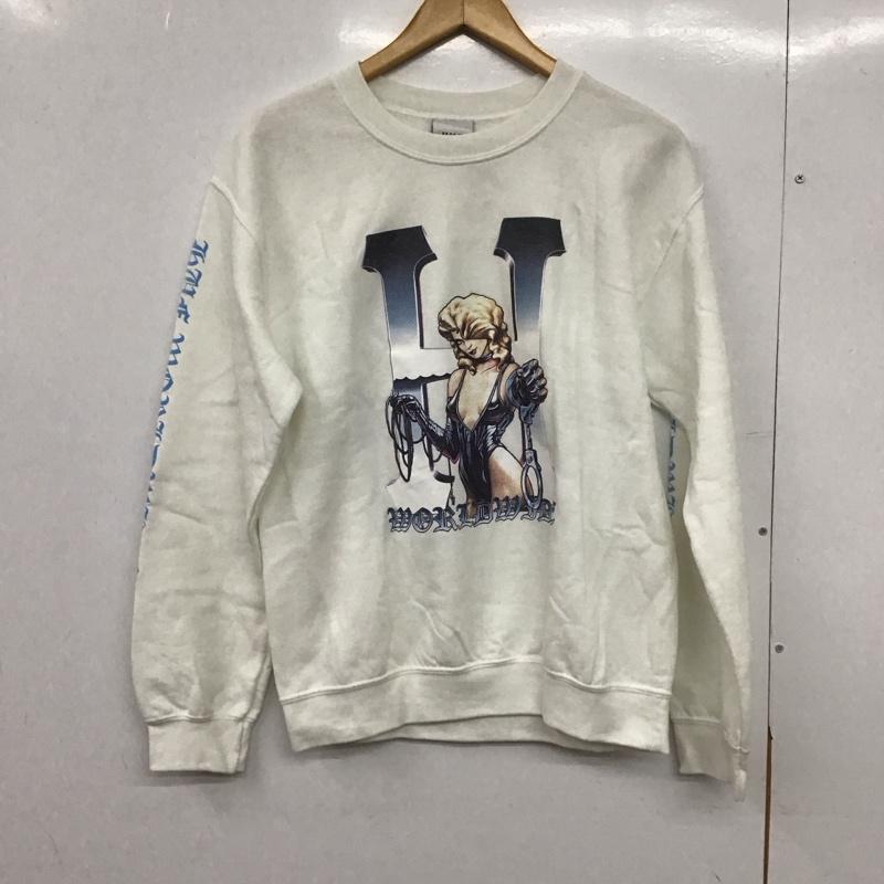 ハフ HUF トレーナー 長袖 長袖トレーナー スウェット クルーネック プルオーバー S プリント 白 / ホワイト /  メンズ USED 古着 中古 10151289
