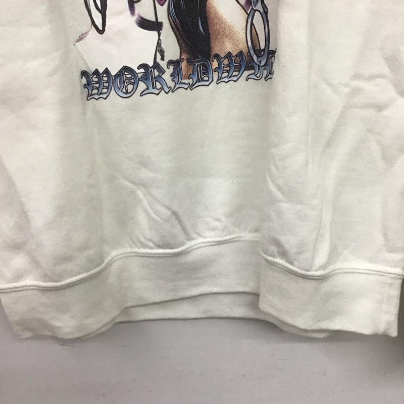 ハフ HUF トレーナー 長袖 長袖トレーナー スウェット クルーネック プルオーバー S プリント 白 / ホワイト /  メンズ USED 古着 中古 10151289