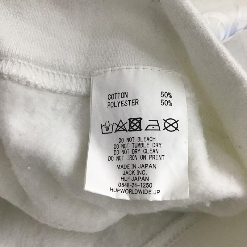 ハフ HUF トレーナー 長袖 長袖トレーナー スウェット クルーネック プルオーバー S プリント 白 / ホワイト /  メンズ USED 古着 中古 10151289