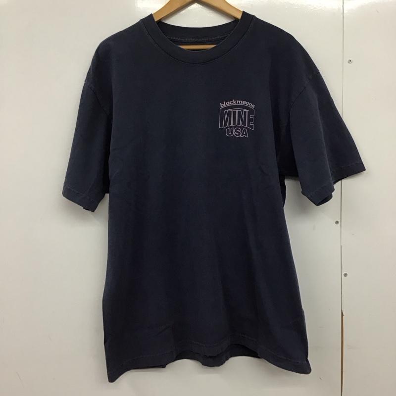 ブラックミーンズ blackmeans Tシャツ 半袖 半袖カットソー プリントTシャツ クルーネックカットソー mine 3 ロゴ、文字 紺 / ネイビー /  メンズ USED 古着 中古 10151295