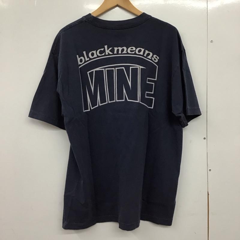 ブラックミーンズ blackmeans Tシャツ 半袖 半袖カットソー プリントTシャツ クルーネックカットソー mine 3 ロゴ、文字 紺 / ネイビー /  メンズ USED 古着 中古 10151295